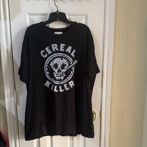 Black Graphic Tee - Cereal Killer Design